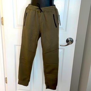 Brooklyn Athletics army green joggers